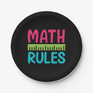 Assiettes En Carton Professeur Cadeaux   Règles mathématiques