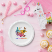Assiettes En Carton Professeur D'Art Peace Love Art Pour Artistes Et P (Fête)
