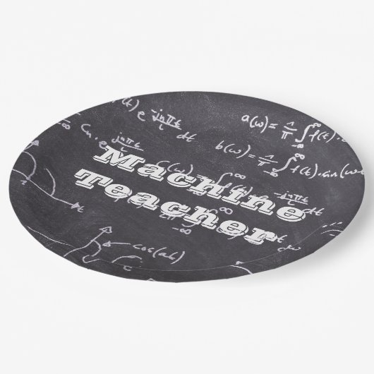 Assiettes En Carton Professeur de machine (Angle)