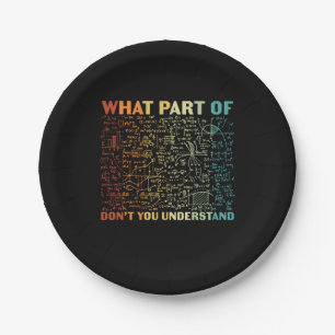Assiettes En Carton Professeur De Mathématiques Quelle Partie Des Math