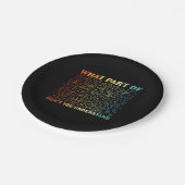 Assiettes En Carton Professeur De Mathématiques Quelle Partie Des Math (Angle)