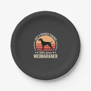 Assiettes En Carton Professeur de physique amateur de chien Weimaraner
