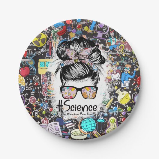Assiettes En Carton Professeur de sciences (Devant)