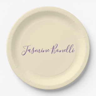 Assiettes En Carton Professionnel Minimaliste Moderne Couleur Beige Pa
