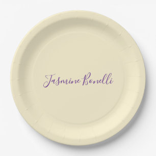 Assiettes En Carton Professionnel Minimaliste Moderne Couleur Beige Pa
