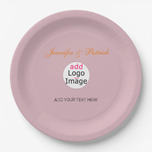 Assiettes En Carton Professionnel Personnalisable Rose Dusty Hue