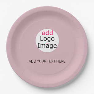 Assiettes En Carton Professionnel Personnalisable Rose Dusty Hue