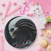 Assiettes En Carton Profil d'Alien spatial (Fête)