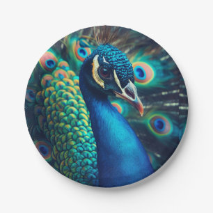 Assiettes En Carton Profil Peacock