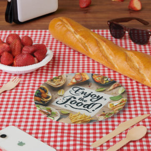 Assiettes En Carton Profitez de la pizza