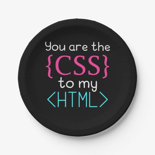 Assiettes En Carton Programmeur Vous Êtes Css À Mon Html (Devant)