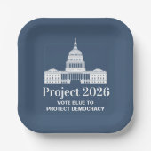 Assiettes En Carton Project 2026 Vote for Democracy (Recto)