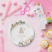 Assiettes En Carton Promenade Elephant Par Rose Baby shower (Fête)