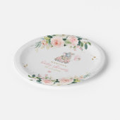 Assiettes En Carton Promenade Elephant Par Rose Baby shower (Angle)