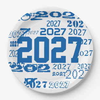 Assiettes En Carton Promotion 2027 Motif de diplômé Année de fin d'étu