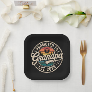Assiettes En Carton Promu Grand-père Estimé 2026 Grossesse Rétro