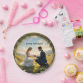 Assiettes En Carton Proposition de Mariage magique, (Fête)