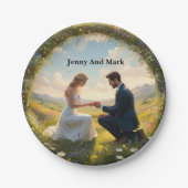 Assiettes En Carton Proposition de Mariage magique, (Devant)