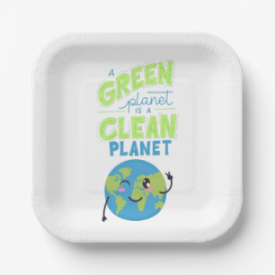 Assiettes En Carton Propulsé par le vert : prospérer avec la nature"