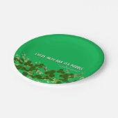 Assiettes En Carton proverbe irlandais avec de bons shamrocks (Angle)