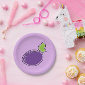 Assiettes En Carton Prune (Fête)
