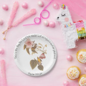 Assiettes En Carton Psaume 118:24 et Blue Winged Yellow Warbler Bird (Fête)