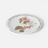 Assiettes En Carton Psaume 118:24 et Blue Winged Yellow Warbler Bird (Angle)