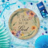 Assiettes En Carton Psaume 46:10 Verse de la Bible (Fête)