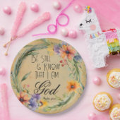 Assiettes En Carton Psaume 46:10 Verse de la Bible (Fête)