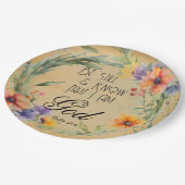 Assiettes En Carton Psaume 46:10 Verse de la Bible (Angle)