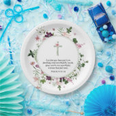 Assiettes En Carton Psaume floral rose 139:14 (Fête)