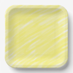 Assiettes En Carton publicité jaune pastel personnalisée couleur unie