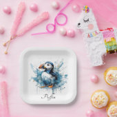Assiettes En Carton Puffin Splash, sur mesure (Fête)