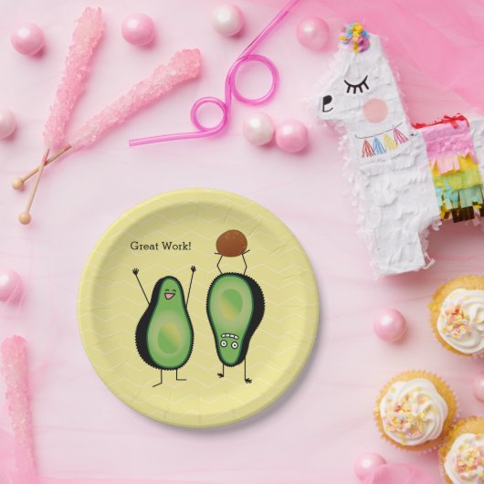 Assiettes En Carton Puits vert encourageant drôle d'appui renversé (Fête)