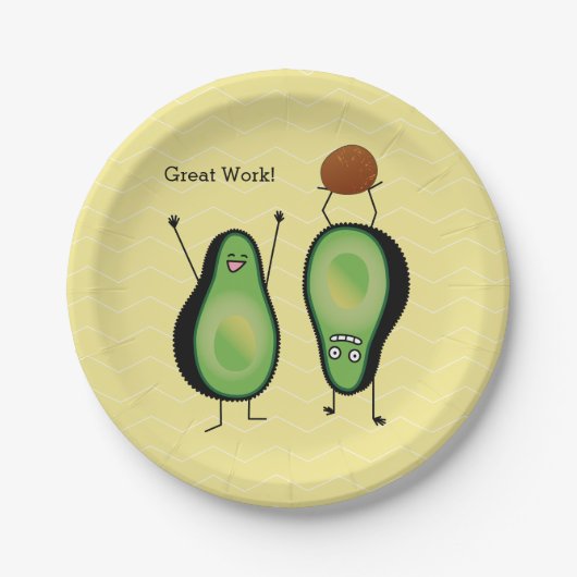 Assiettes En Carton Puits vert encourageant drôle d'appui renversé (Devant)