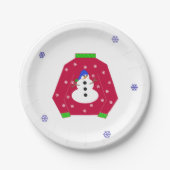 Assiettes En Carton Pull de Noël laid (Devant)