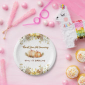 Assiettes En Carton pumpkin  Birthday Invitation Editable Digital Down (Fête)