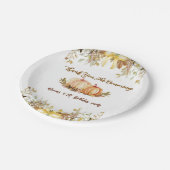 Assiettes En Carton pumpkin  Birthday Invitation Editable Digital Down (Angle)