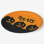 Assiettes En Carton Pumpkind Halloween et Traite Plaque Papier (Angle)