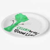 Assiettes En Carton Pun Celery positif - Celerybrate Bonne vie (Angle)