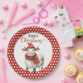 Assiettes En Carton Pun de vache de Noël (Fête)