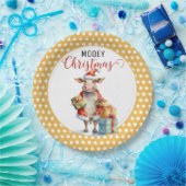 Assiettes En Carton Pun de vache de Noël (Fête)
