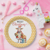 Assiettes En Carton Pun de vache de Noël (Fête)