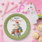 Assiettes En Carton Pun de vache de Noël (Fête)