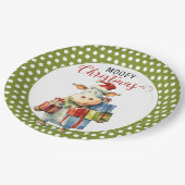 Assiettes En Carton Pun de vache de Noël (Angle)