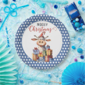 Assiettes En Carton Pun de vache de Noël (Fête)