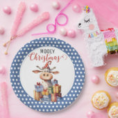 Assiettes En Carton Pun de vache de Noël (Fête)