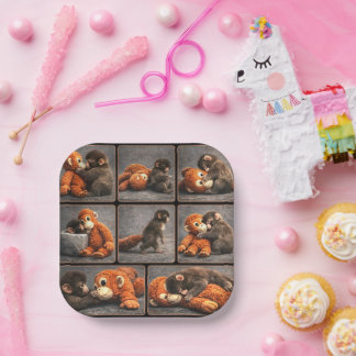 Assiettes En Carton Punch Baby Monkey