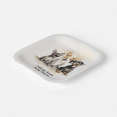 Assiettes En Carton Puppy Chien Tails Baby Boy Baby shower (Angulaire)