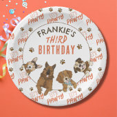 Assiettes En Carton Puppy Paw-ty fête d'anniversaire